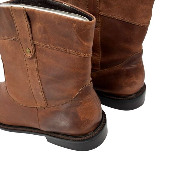 Eddie Bauer Women's Mid Calf Pull On Leather Upper Boots - Picture 6 of 11